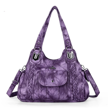 Damen-Hobo-Tasche Aus Weichem Leder Mit Abnehmbarem Schulterriemen Für Alltag Und Reisen