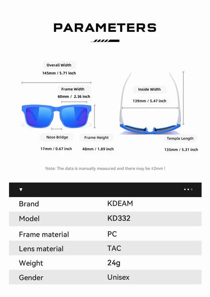 Sonnenbrille polarisiert bunt Outdoor Wandern Reißverschlussetui Unisex