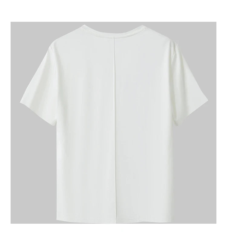 Damen Kurzarm-T-Shirts mit V-Ausschnitt und Sonnenschutz für kühles Gefühl