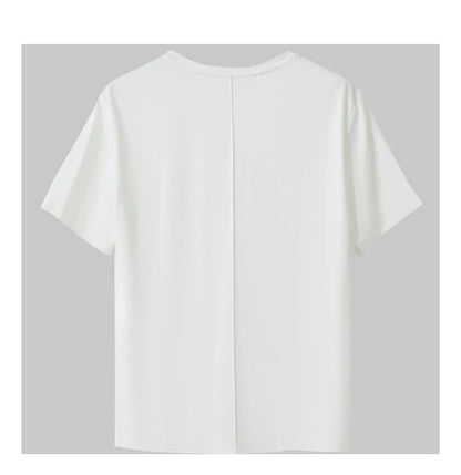 Damen Kurzarm-T-Shirts mit V-Ausschnitt und Sonnenschutz für kühles Gefühl