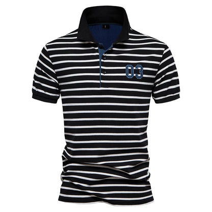 Premium Herren Poloshirt Aus Baumwolle Mit Kontrastakzent