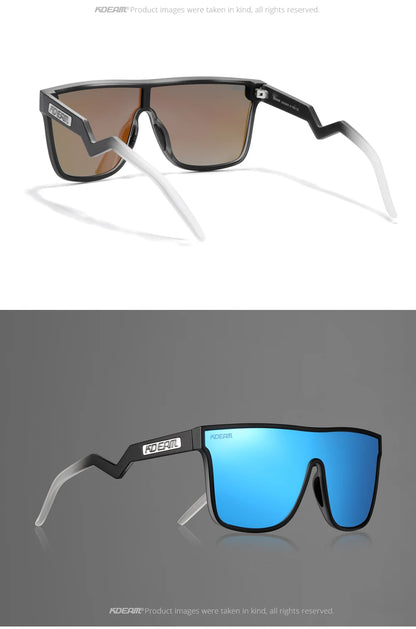 Sonnenbrille Einteiler übergroß polarisiert gebogene Gläser Herren