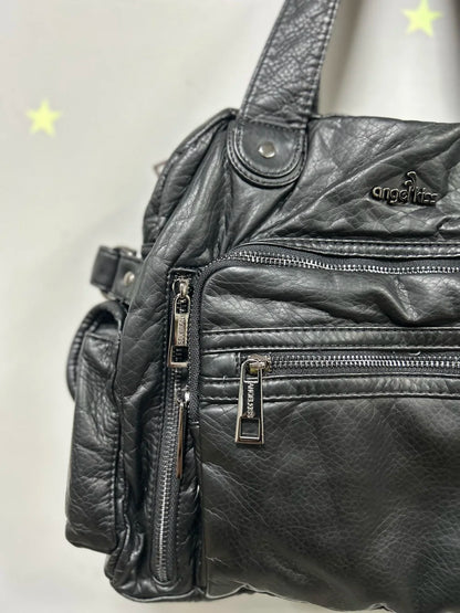 Damen-Satchel-Tasche Mit Top-Griff Und Reißverschluss Aus PU-Leder Mehrfach-Innenfächer