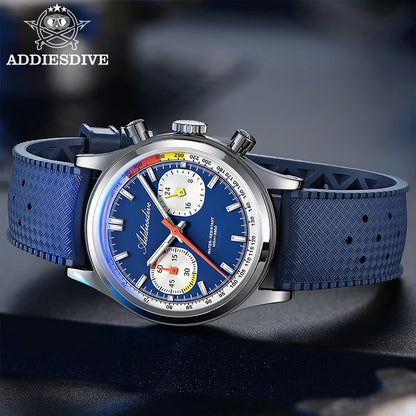 Herren-Chronograph mit VK64-Quarzwerk und Fluorkautschuk-Armband