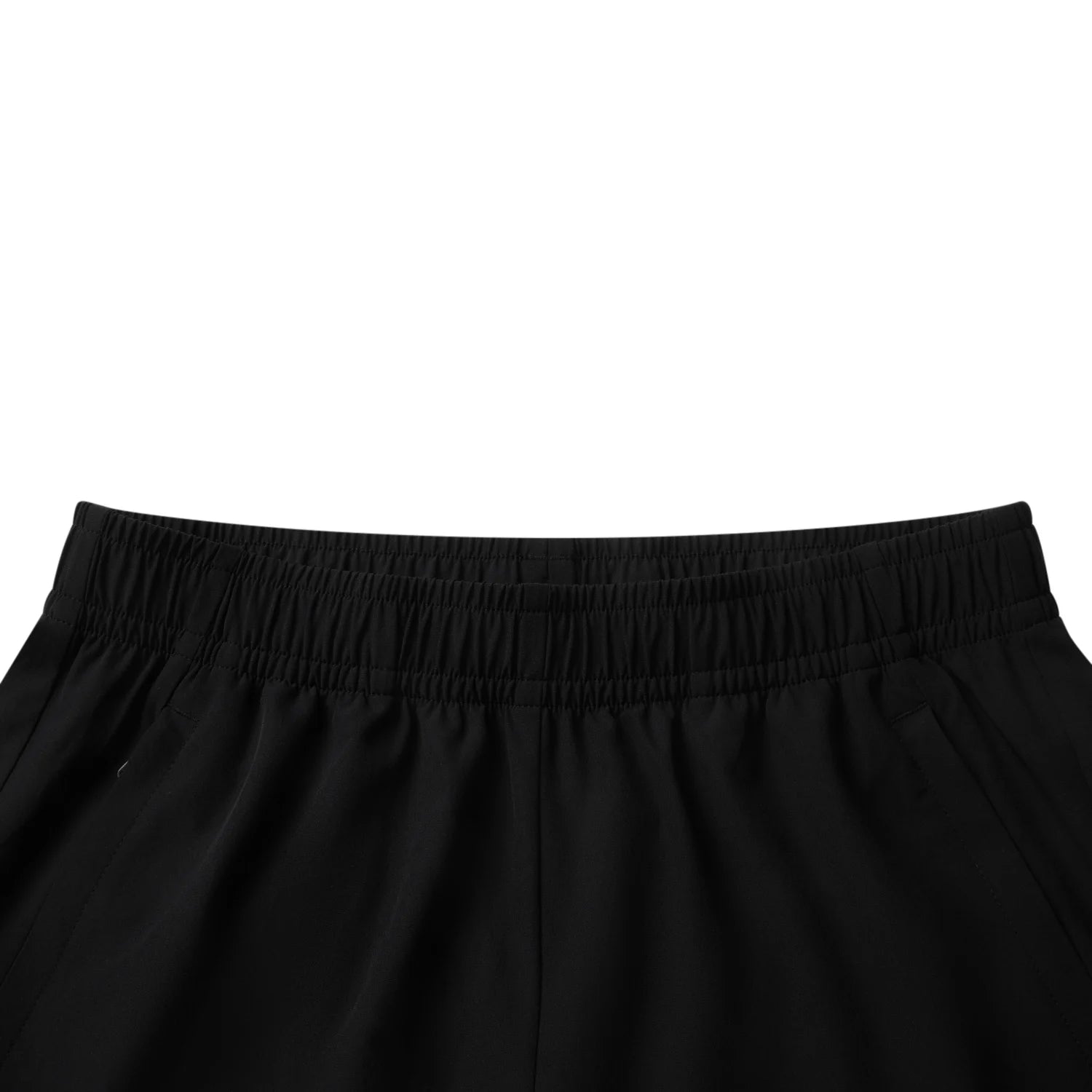 Trainingshorts für Herren, Detailansicht elastischer Bund und eingesetzte Falten