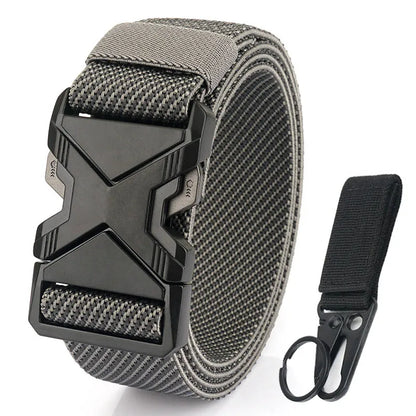 Herren-Taktischer Gürtel aus Nylon mit Elastischem Band und Schnellverschluss 3,8 cm Breite