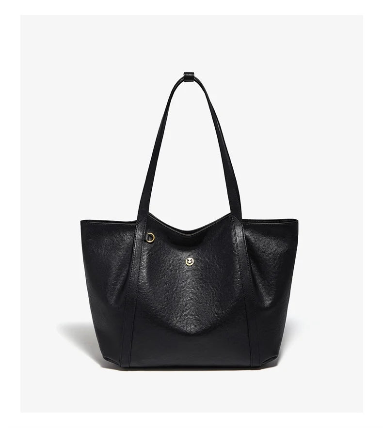 Damen-Tote-Tasche aus Rindleder mit großer Kapazität und leichtem Gewicht für Pendeln und Alltag