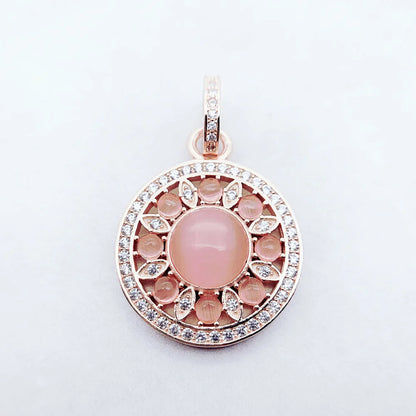 Damen-Charm-Anhänger Ornament Roségold romantisch aus Sterlingsilber