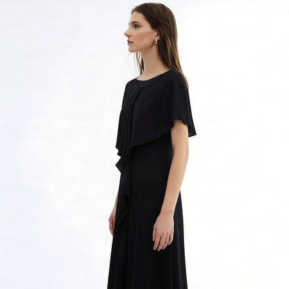Elegantes Schulterfreies Midi Damenkleid Für Berufstätige