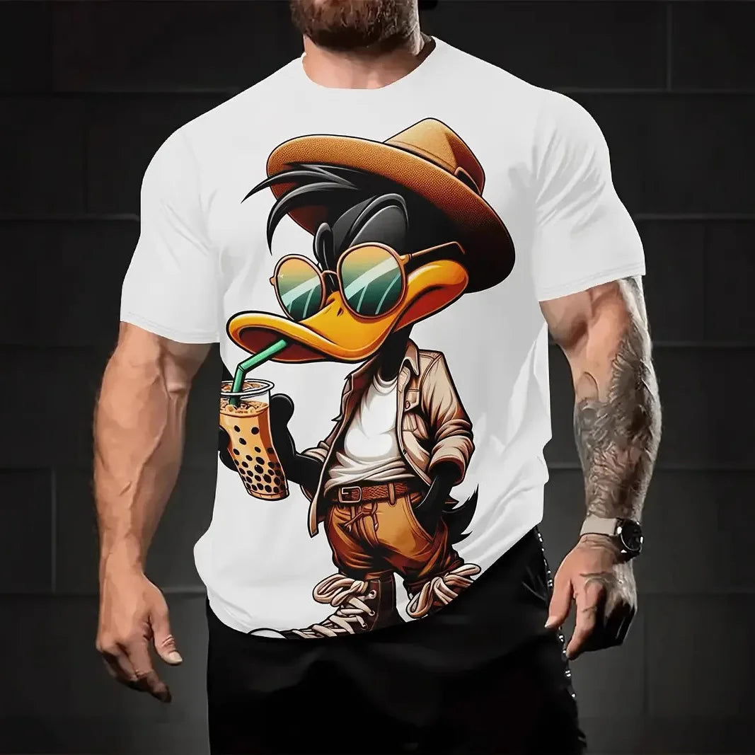 Hochwertiges Herren-T-Shirt in Übergröße mit kurzen Ärmeln und Henley-Ausschnitt – ideal für den Sommer.