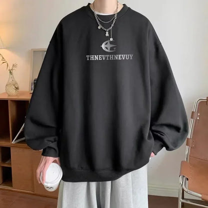 Herren Sweatshirt im y2k Stil mit O-Neck und Hip Hop Design