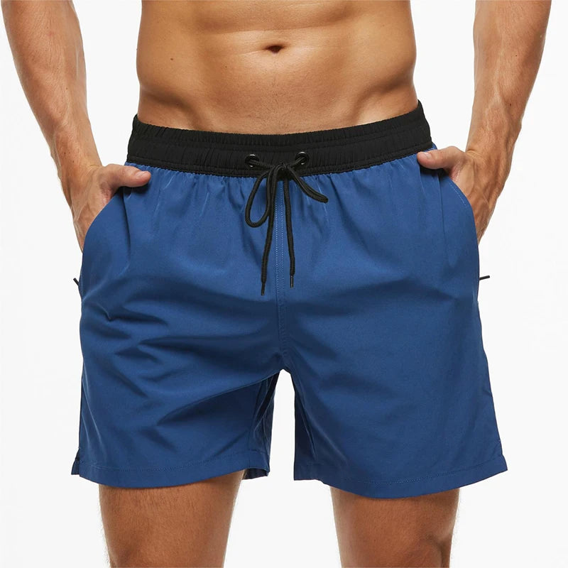 Kurze Herren-Badehose mit atmungsaktivem, verstellbarem Bund – ideal für den Strand