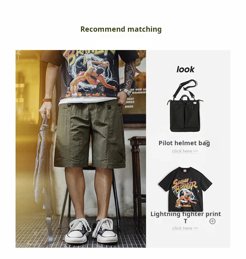 Herren Taschen-Shorts in Lässiger Grüner Farbe für den Sommer