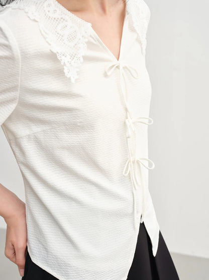 Damenbluse mit Muschelsaumkragen und schmeichelnder Taille – vielseitig von Büro bis Freizeit