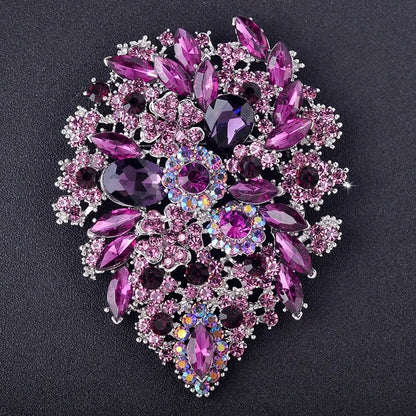 Brosche Wassertropfen Strass Kristall Elegant Corsage Damen Mantel