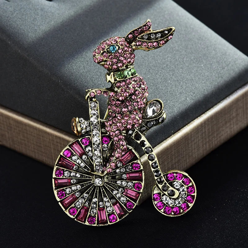 Brosche Hase Kristall Strass Luxus Kleidung Mantel Glänzend Damen