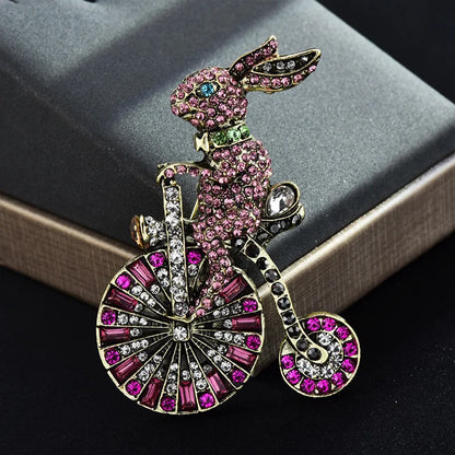Brosche Hase Kristall Strass Luxus Kleidung Mantel Glänzend Damen