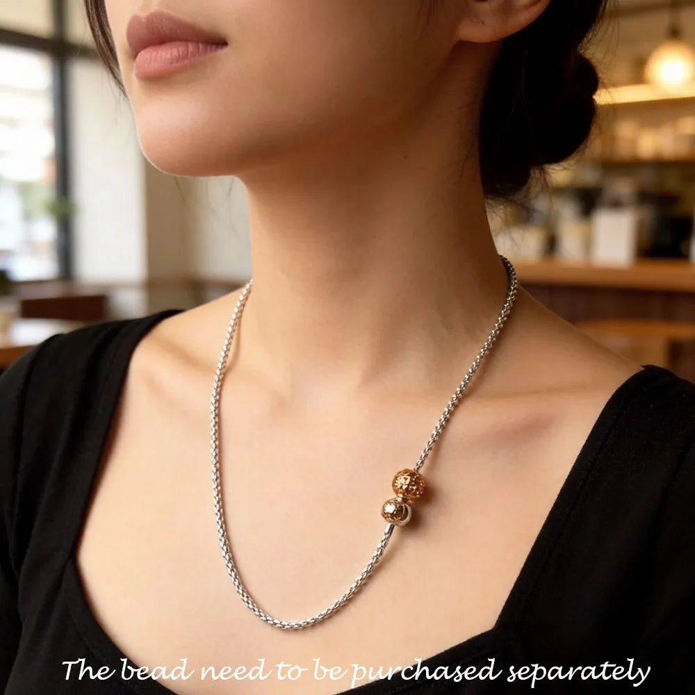Damen-Halskette Basic Roségold Gliederkette aus Sterlingsilber