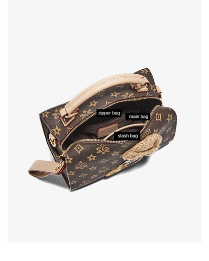 Damen-Handtasche Crossbody mit verstellbarem Tragegurt aus Kunstleder für Büro und Freizeit