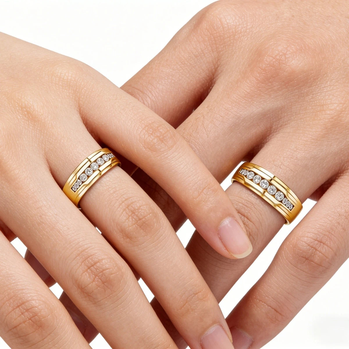 Unisex-Ring aus 925 Silber Moissanit-Verlobungsring Weißglanz für Damen und Herren