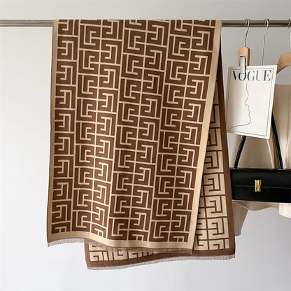 Damen Winterschal Kaschmir Pashmina Design warm Wickelschal Halstuch Echarpe Bandana