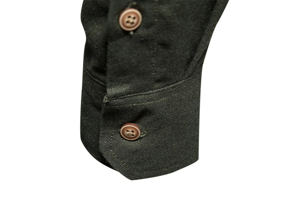 Herren Langarm Shirt aus 100 Prozent Baumwolle mit Einzel Tasche