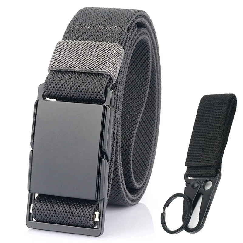 Unisex-Gürtel mit Magnetverschluss 34mm Breite Braun für Jeans Freizeit Alltagsbegleiter