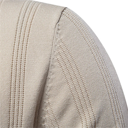 Premium Geripptes Herrenpoloshirt Leicht Atmungsaktiv