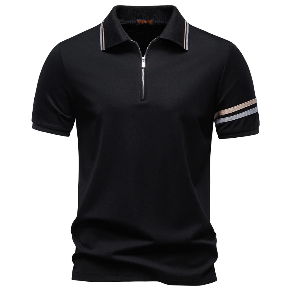 Herren Poloshirt Atmungsaktiv Und Leicht Mit Halbzipp Lässiges Sommer Shirt