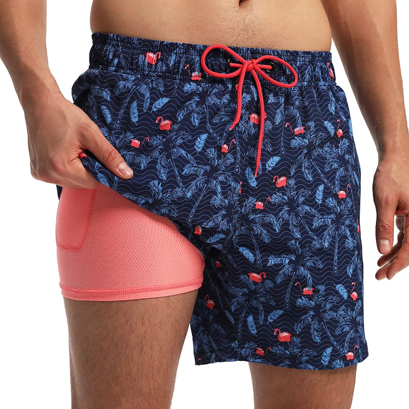 Hochwertige Herren-Badeshorts mit Polsterung – Sommerliche Surf- und Strandmode