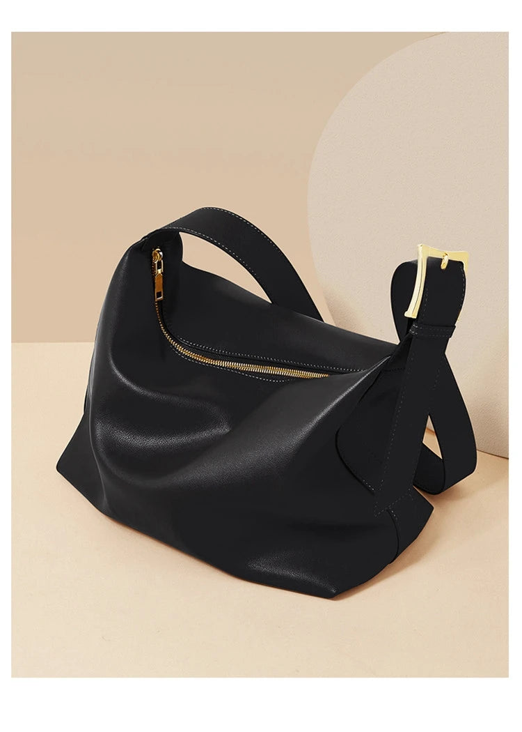 Damen Tote Tasche aus Split-Leder mit großem Fassungsvermögen Crossbody