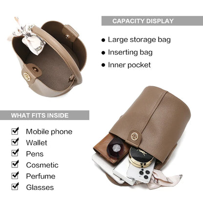 Damen Schultertasche aus PU-Leder mit Top-handle und Crossbody
