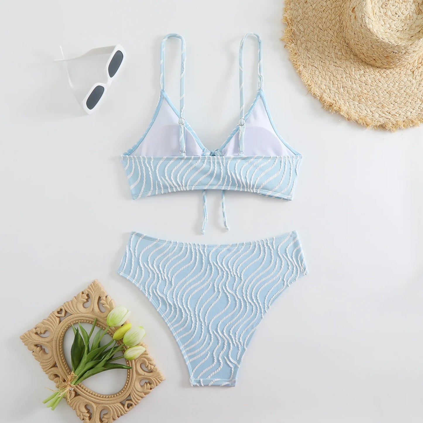 Sexy Bikini-Set in Pink mit Push-up-Effekt – Perfekt für Strand und Pool