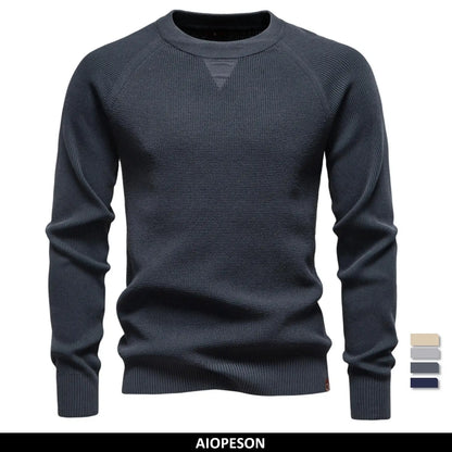 Herren Langarmshirt Mit Rundhals Aus Komfortablem Stoffmix