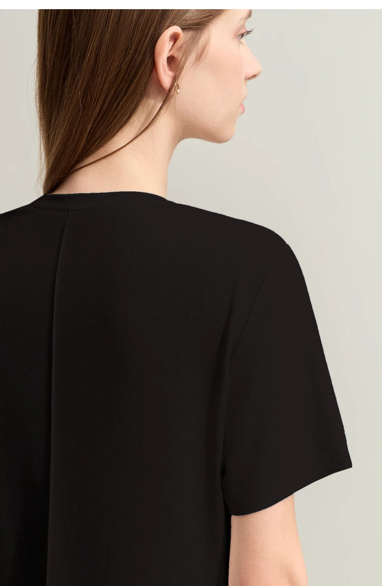 Damen Kurzarm-T-Shirts mit V-Ausschnitt und Sonnenschutz für kühles Gefühl