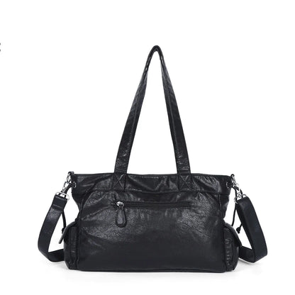 Damen-Schultertasche Mit Mehrfachtaschen Und Handyfach Im Vintage-Stil Alltagsbegleiter