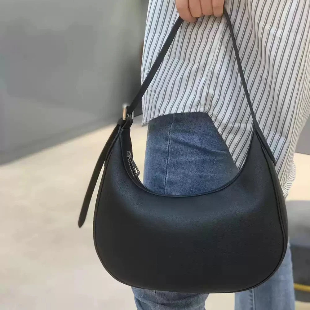 Damen Hobo Tasche aus Echtem Vollnarbigem Rindleder | Vintage Look