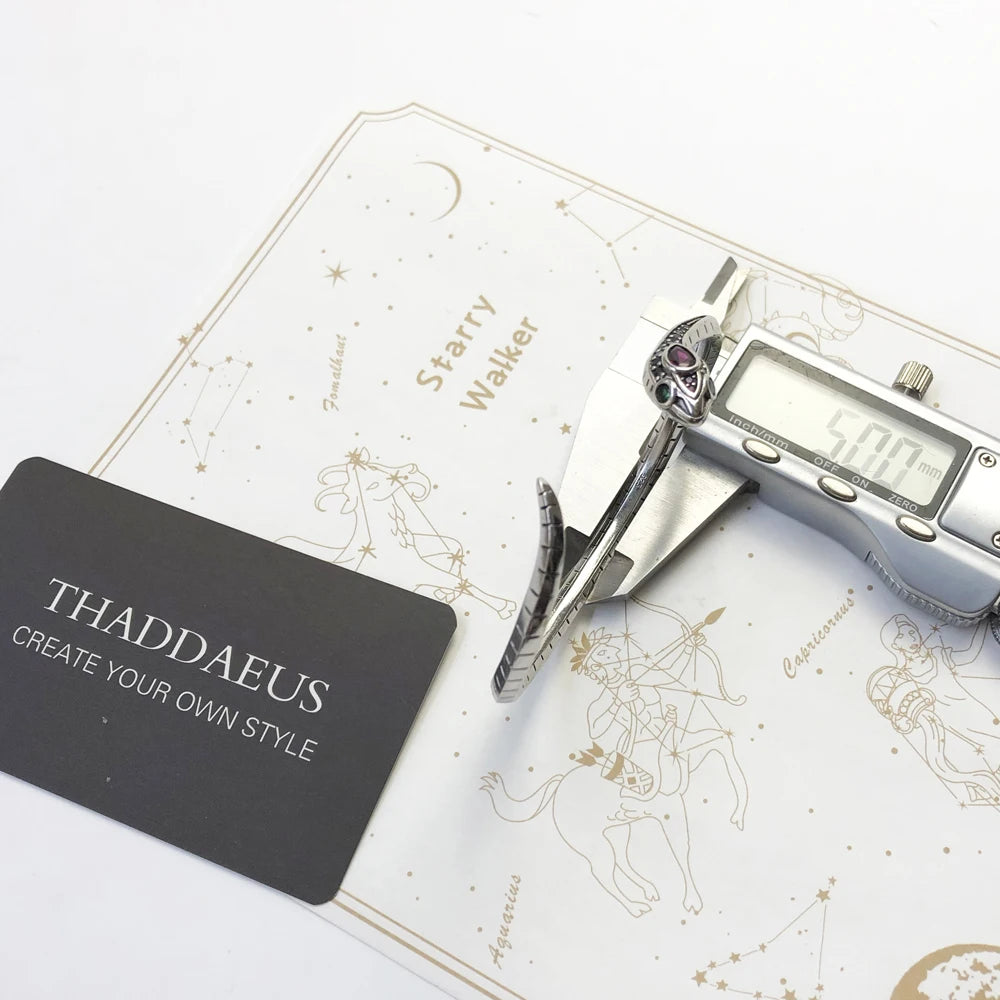 Damen-Armreif Schlange bunt Vintage aus Sterlingsilber