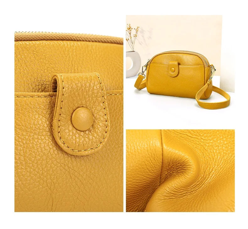 Damen-Handtasche Aus Rindleder Mit Mehreren Innenfächern Und Top-Griff Ideal für Alltag Und Abendveranstaltungen
