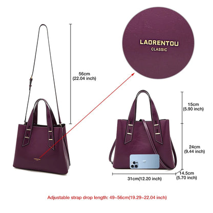 Damen Handtasche aus Split-Leder mit Crossbody Fashion Bags