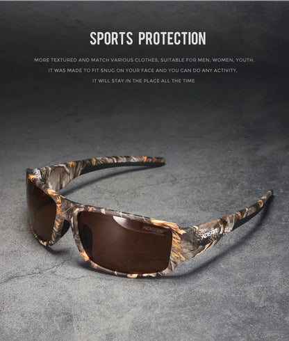 Sonnenbrille Sport polarisiert Cat.3 Druckmuster Rahmen Herren