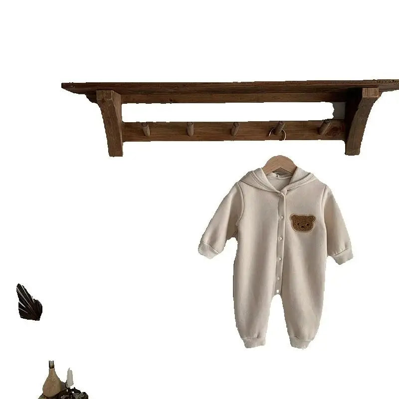 Kleinkind Overall mit Kapuze im Bären-Design für Neugeborene und Babys
