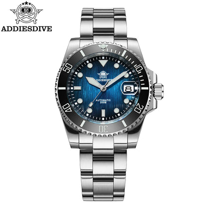 Herren Automatikuhr mechanisch Saphirglas 8215 200m wasserdicht Leuchtzeiger Edelstahl