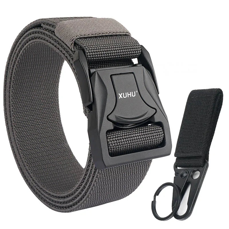 VATLY Elastik-Gürtel Herren 3,8 cm Zink-Schnellverschluss Tactical Outdoor