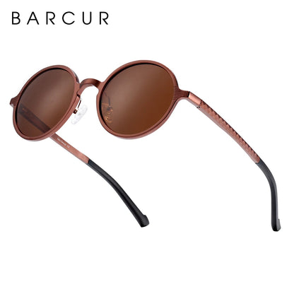 Sonnenbrille rund schwarz Retro Vintage polarisiert UV400 Herren Damen