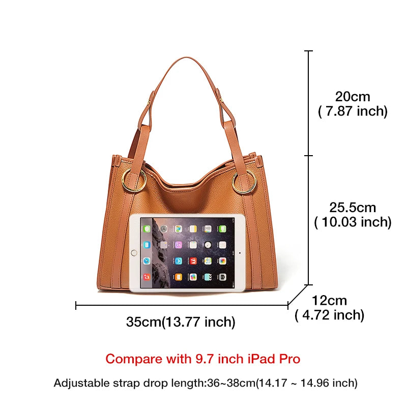 Damen Handtasche Aus Echtem Leder Mit Große Kapazität Geschenk Für Liebhaber