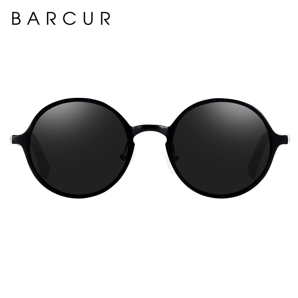 Sonnenbrille rund schwarz Retro Vintage polarisiert UV400 Herren Damen