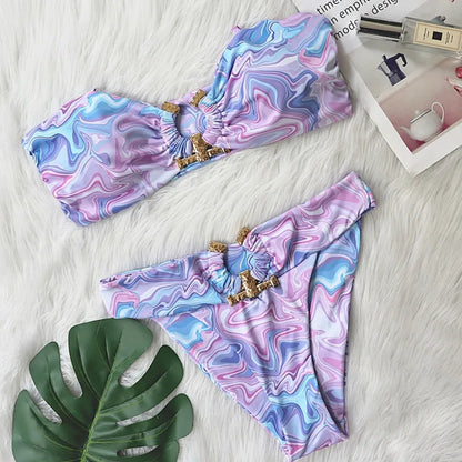 Dreiteiliges Damen-Bikini-Set im brasilianischen Stil – ideal für Strand und Pool