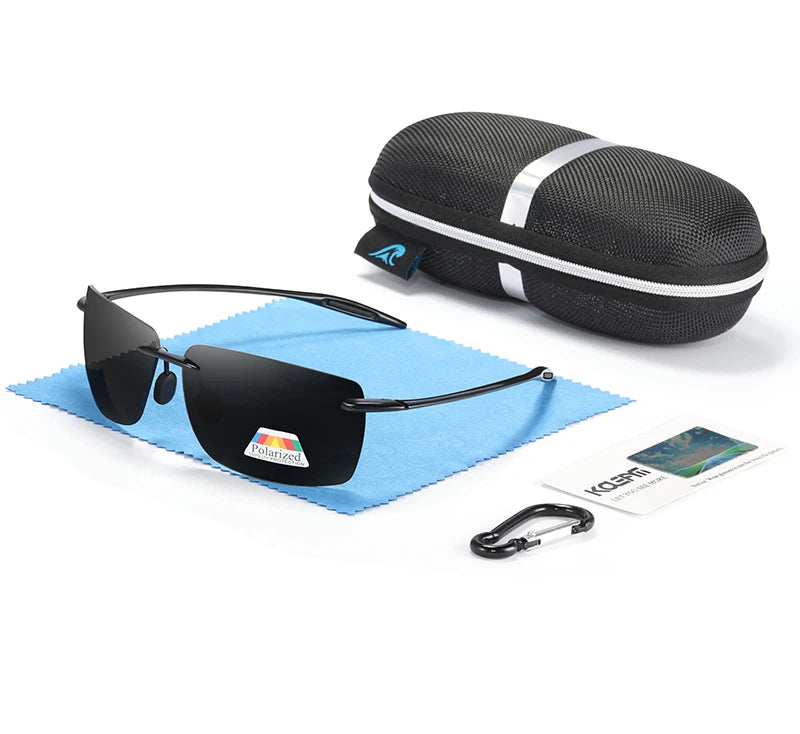 Sonnenbrille Sport TR90 leicht Laufen Fahren Karabiner-Etui Herren