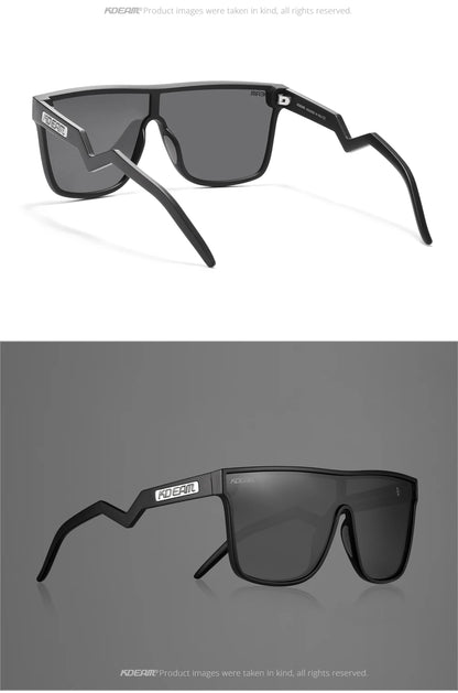 Sonnenbrille Einteiler übergroß polarisiert gebogene Gläser Herren